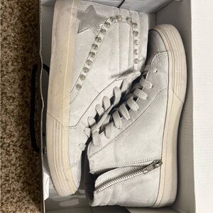 ShuShop Women's Silver High-Top Sneakers